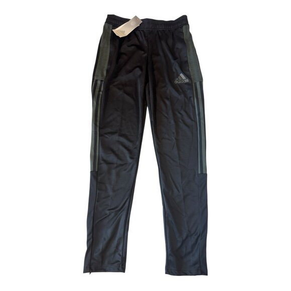 Adidas Kids Tiro Track Pants Size Large Black Zip Ankle Soccer Joggers NWT - Picture 3 of 5